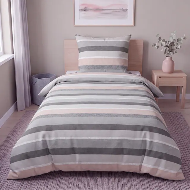 Mikrofaser Design Bettwäsche Harmony Stripe