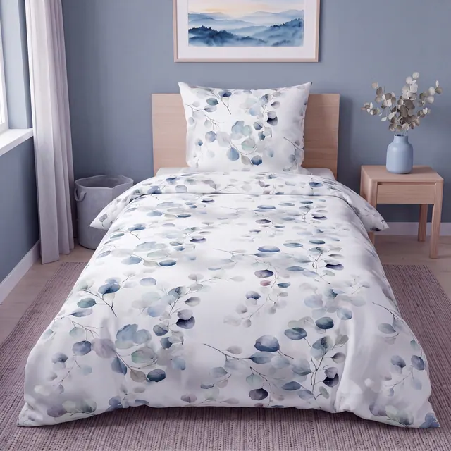 Mikrofaser Design Bettwäsche Soft Eucalyptus