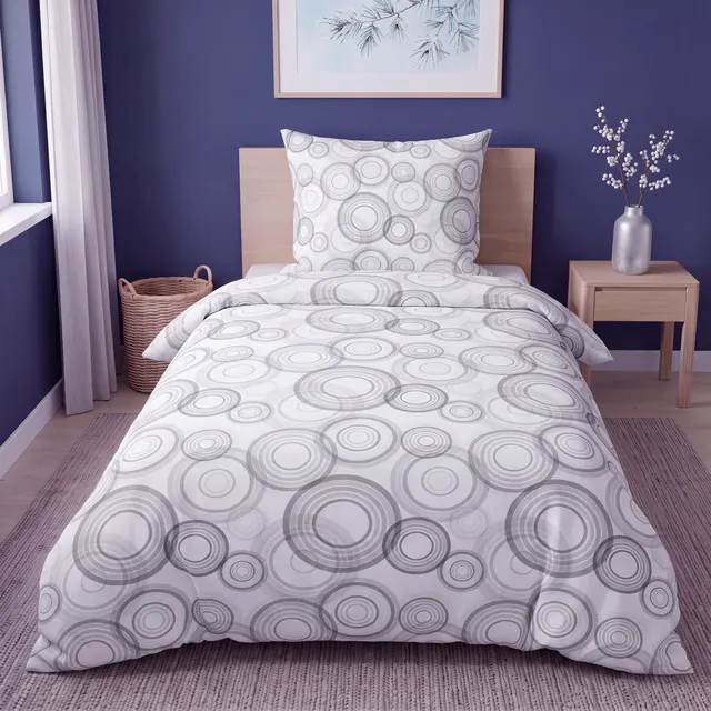 Mikrofaser Design Bettwäsche Urban Circles