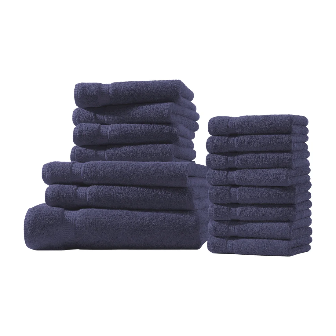 Elegance · Marine – Set mit Bade-, Dusch-, Hand- und Gästetüchern