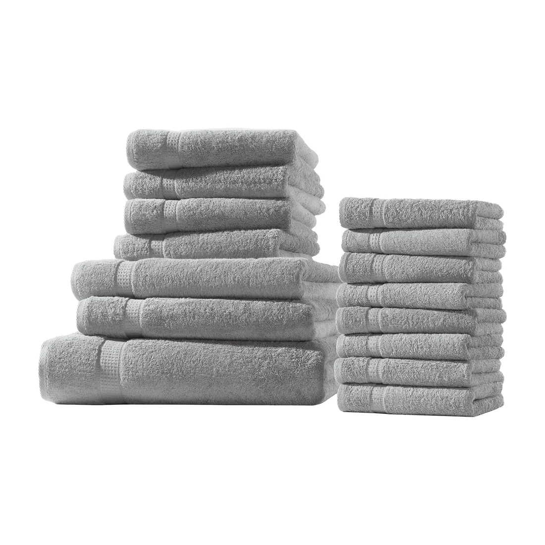 Elegance · Silber – Set mit Bade-, Dusch-, Hand- und Gästetüchern