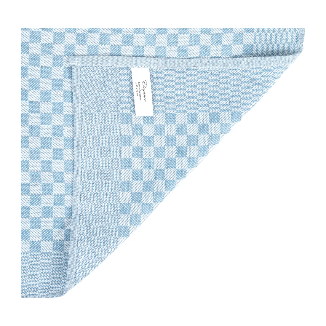 Halbzwirn-Grubentücher · Aqua (Detail)